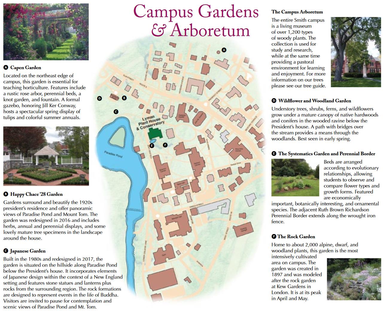 Arboretum and Gardens Map
